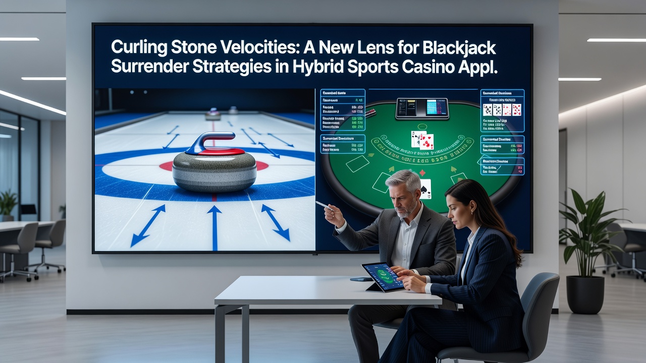 Blackjack table interface displaying surrender option alongside sports performance metrics overlay