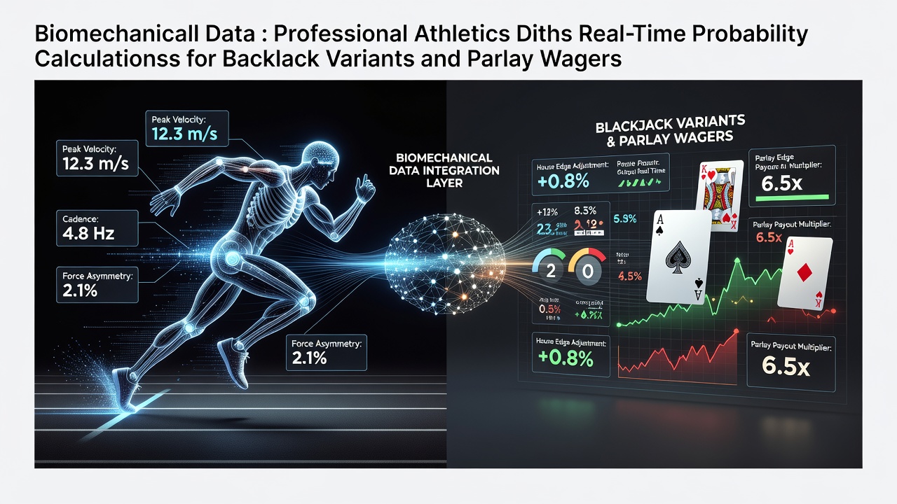 Athletes in motion with overlaid data analytics charts showing biomechanical measurements during professional competitions