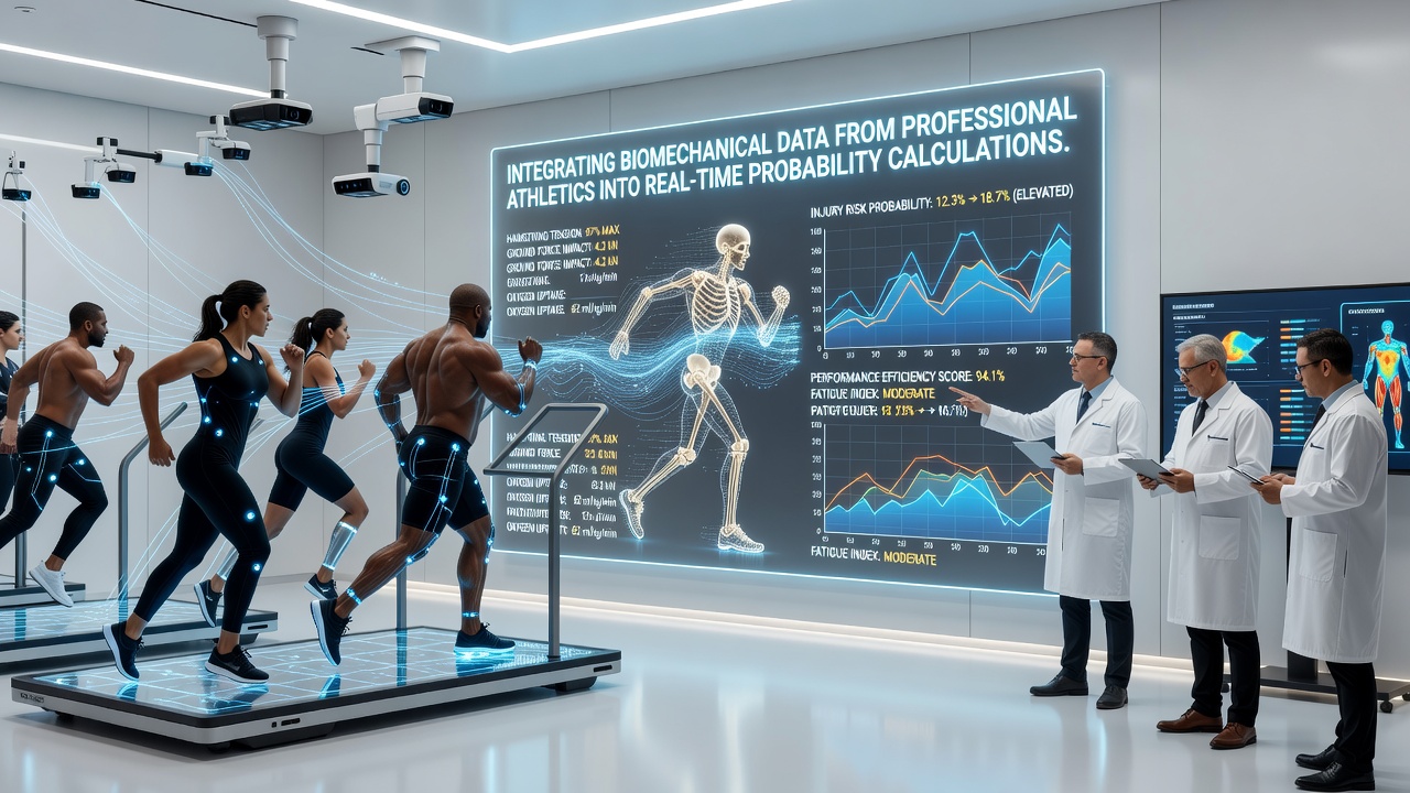 Live casino interface displaying real-time probability adjustments alongside sports performance data overlays