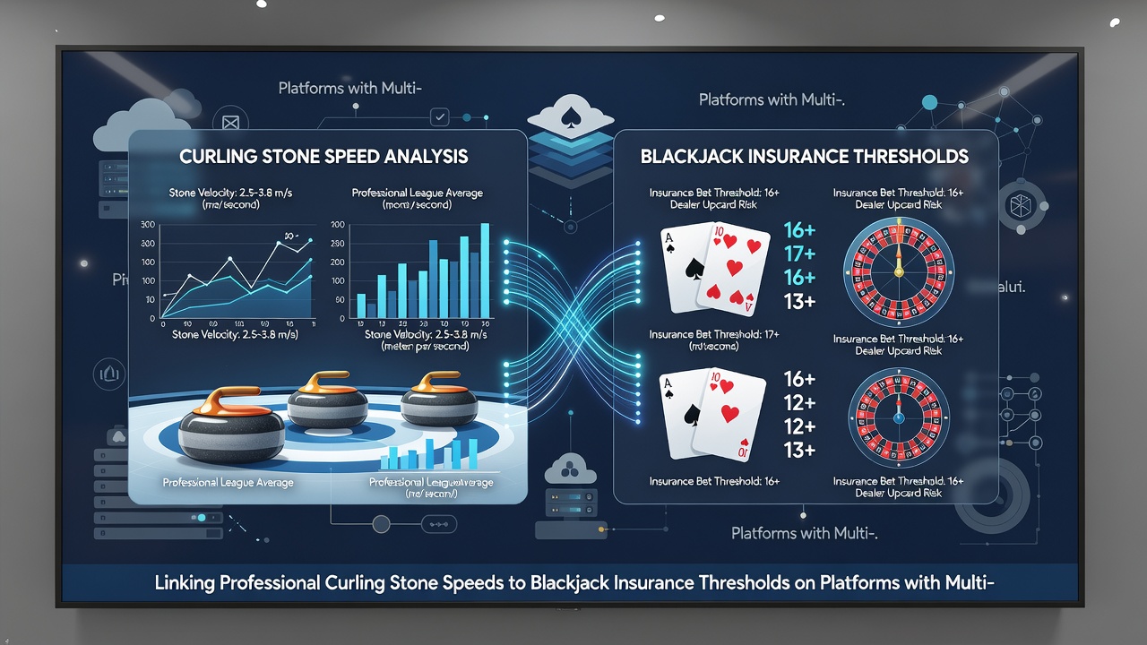Blackjack table interface displaying insurance prompt alongside live sports data feed